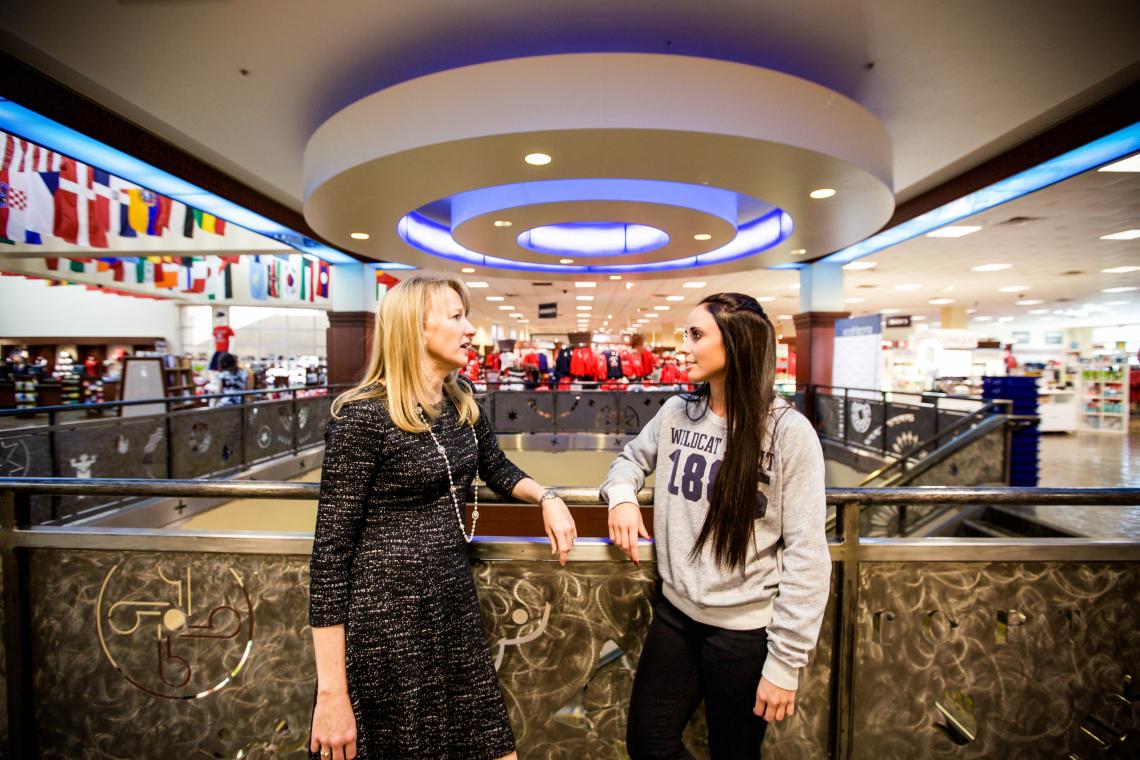 Kathryn Maxwell, an Engagement Faculty Fellow, and Sabrina Bigelow, an Eller College of Management student Kathryn Maxwell, an Engagement Faculty Fellow, and Sabrina Bigelow, an Eller College of Management student